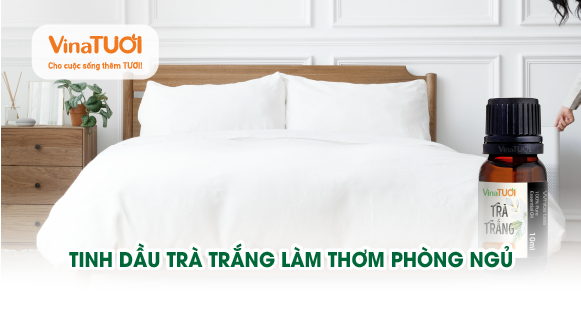 Tinh dầu trà trắng làm thơm phòng ngủ