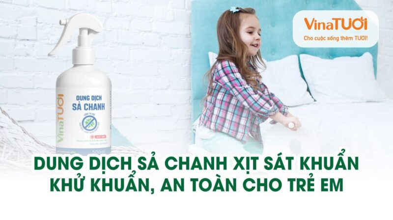Dung dịch Sả Chanh xịt sát khuẩn – Khử khuẩn, an toàn cho trẻ em